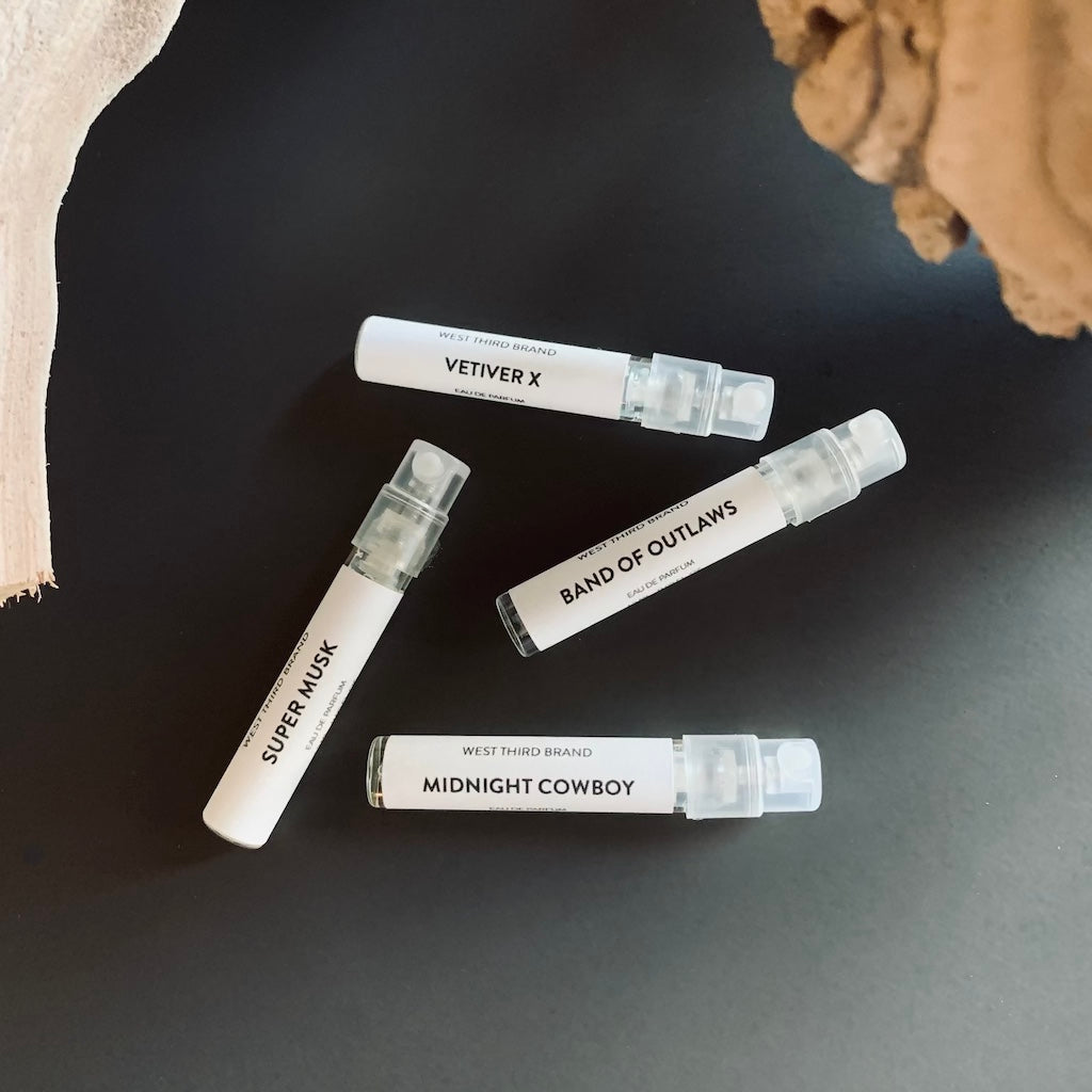 West Third Brand samples, sample vials