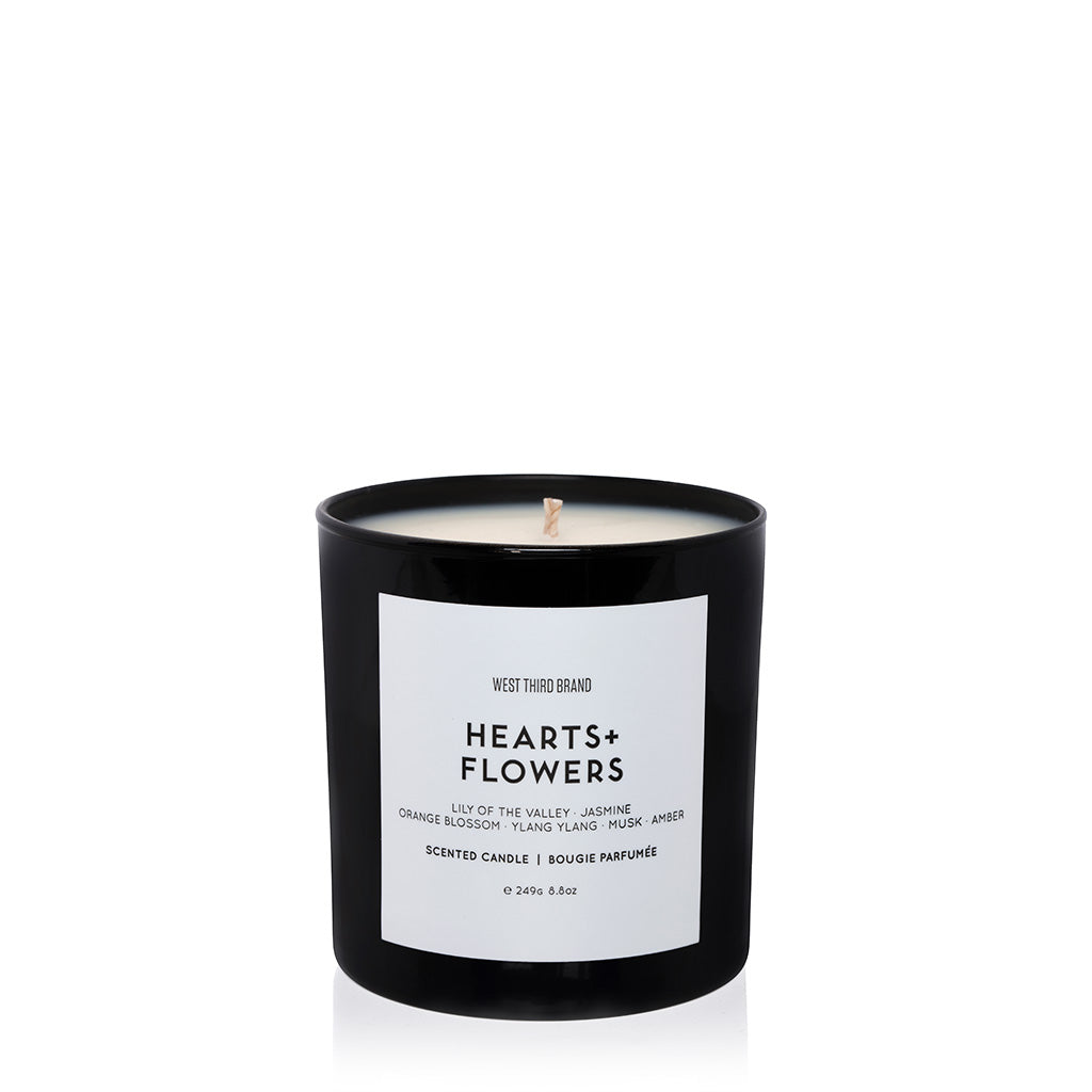 Scented Candle | Hearts + Flowers